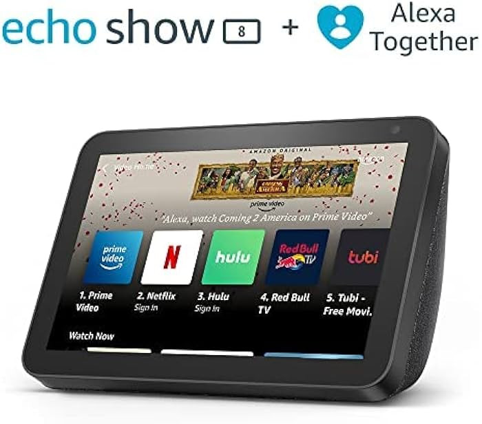 Echo Show 8 (2nd Gen, 2021 release) - Charcoal - with 30-day FREE trial of Alexa Together (monthl... | Amazon (US)