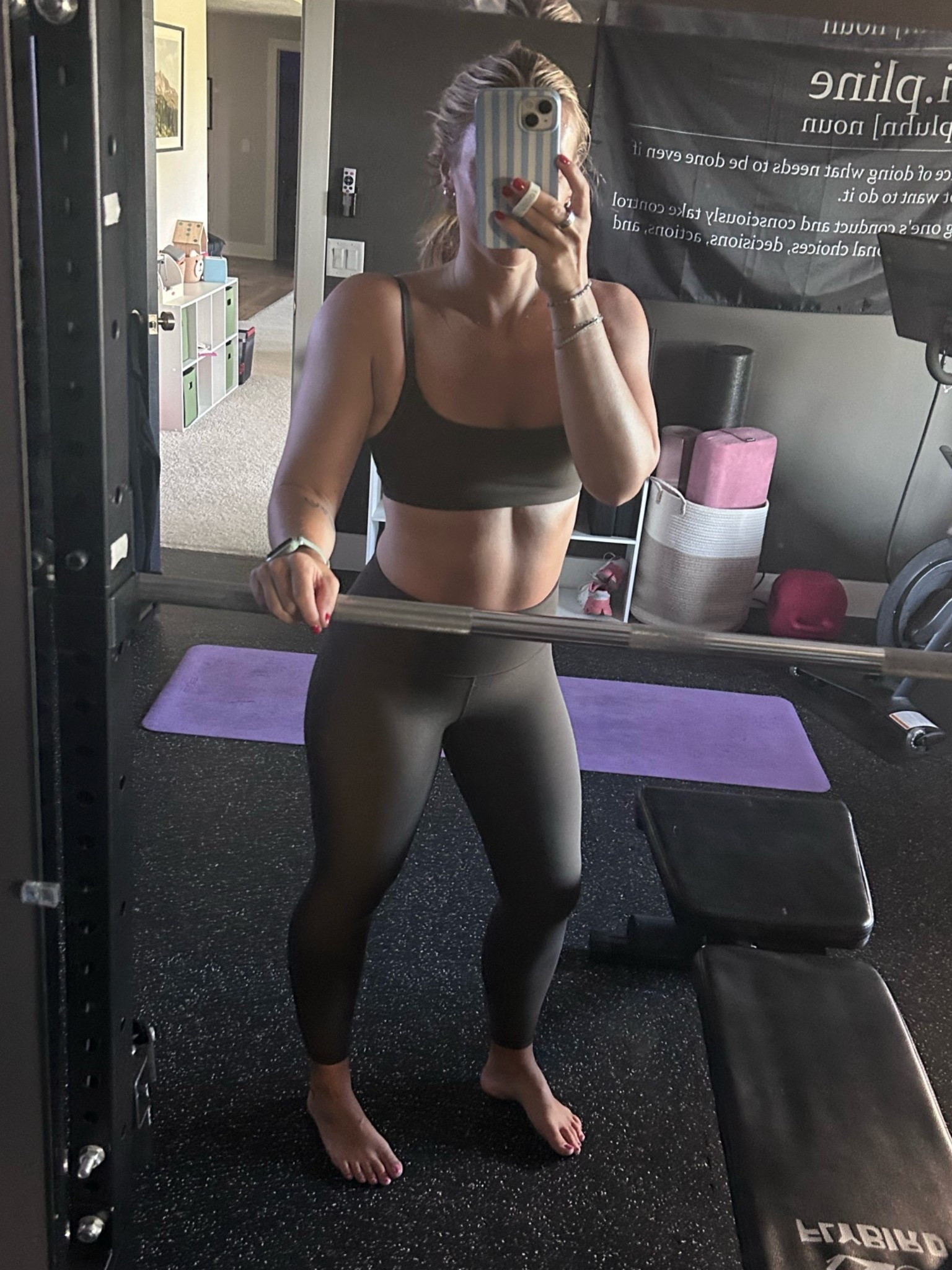 Arms + core for today’s workout✔️ small in bra & leggings

#LTKSaleAlert #LTKActive #LTKfitnessgoals