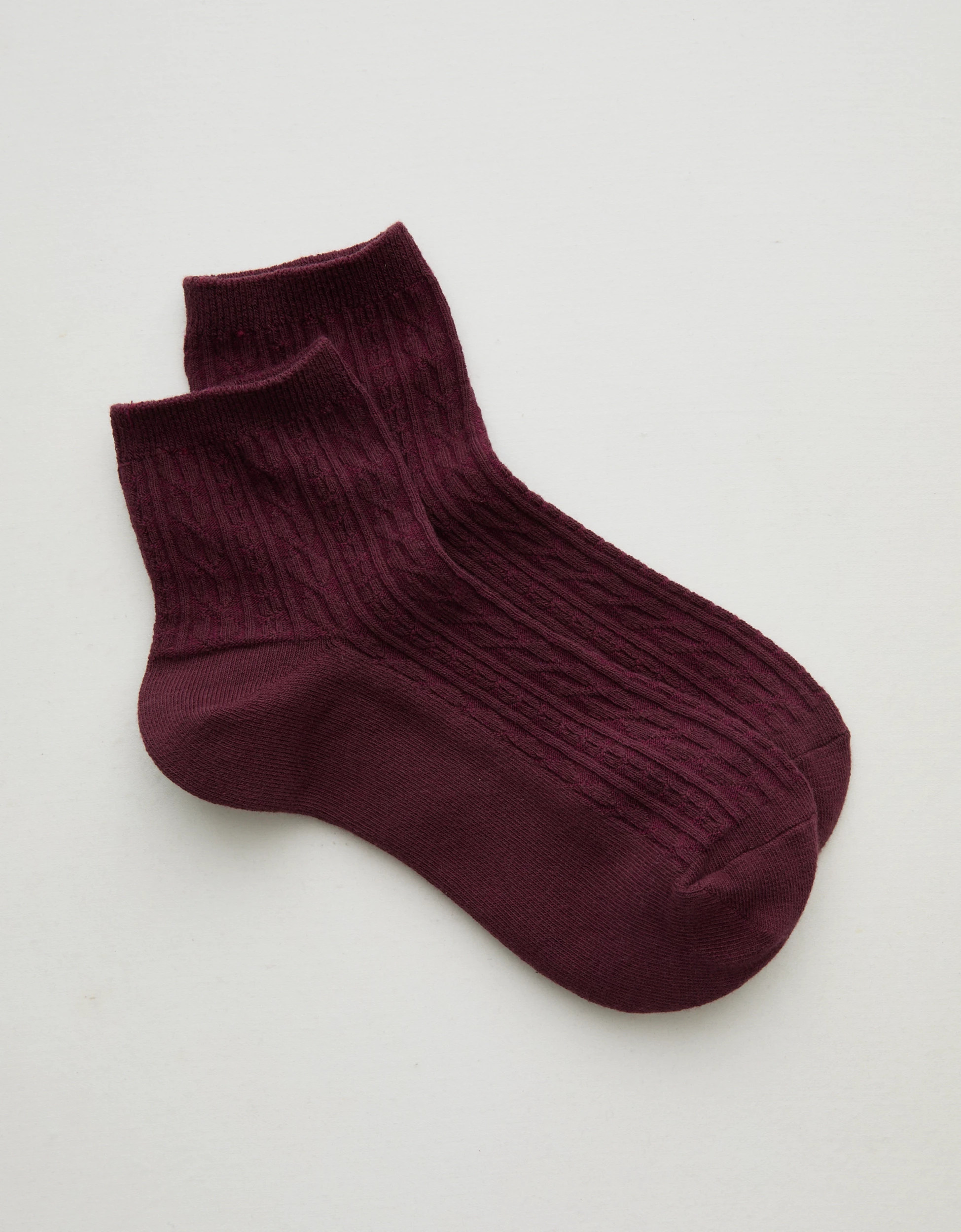 Aerie Cable Quarter Socks | Aerie