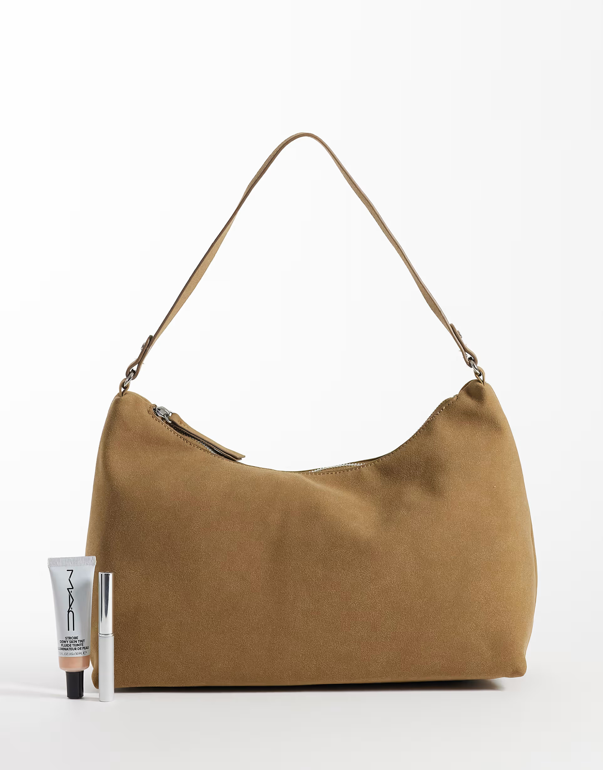 Gina Tricot slouchy shoulder bag in light brown | ASOS (Global)