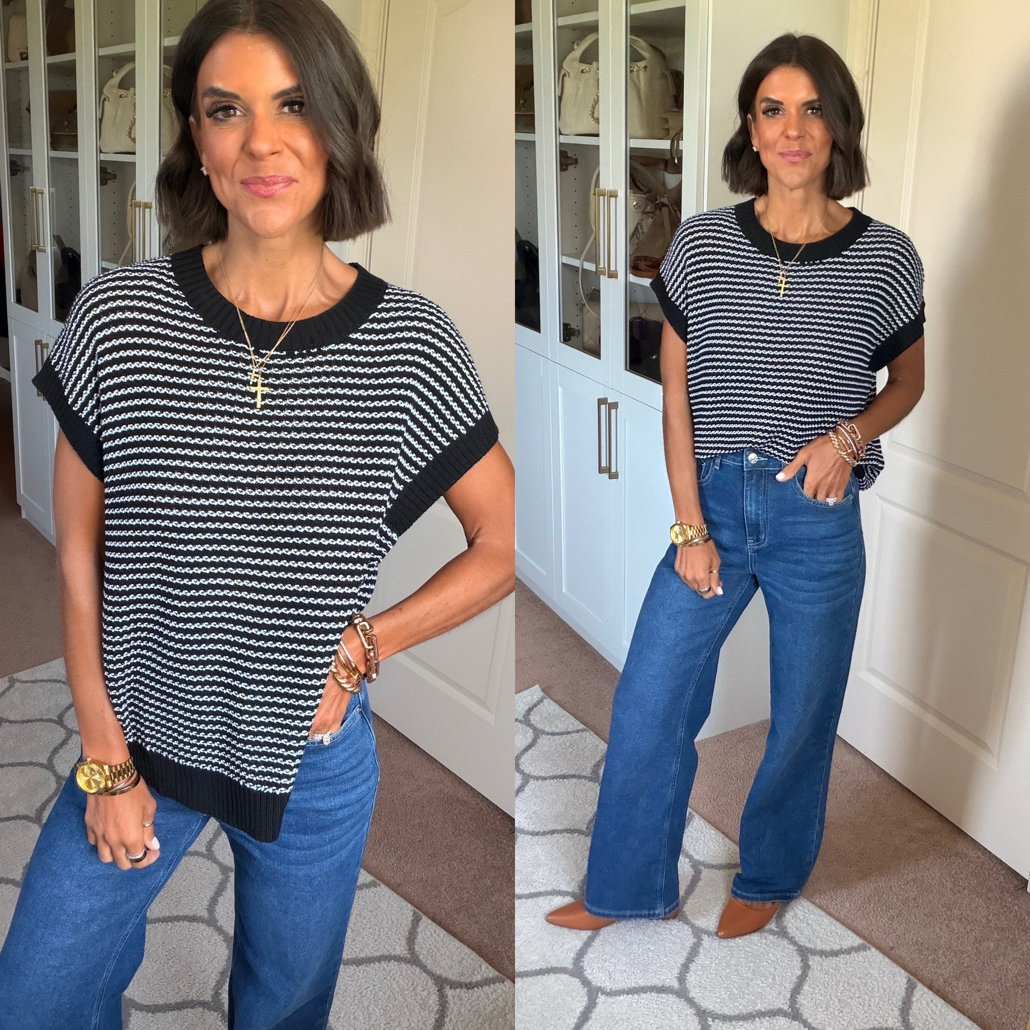 Size small in sweater xs in jeans

#LTKgrwm #LTKmomlife #LTKdayinmylife