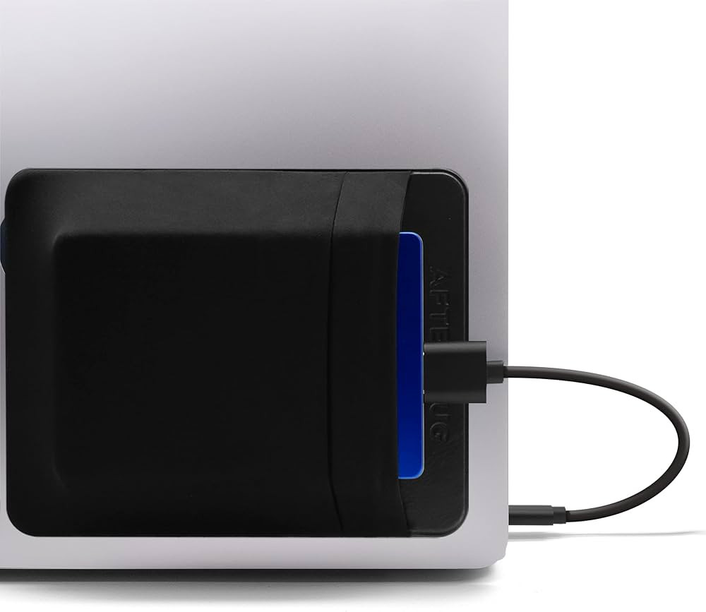 [2 Pockets] Afterplug External Hard Drive Travel Pouch for Laptop, Reusable Stick On Holder for W... | Amazon (US)