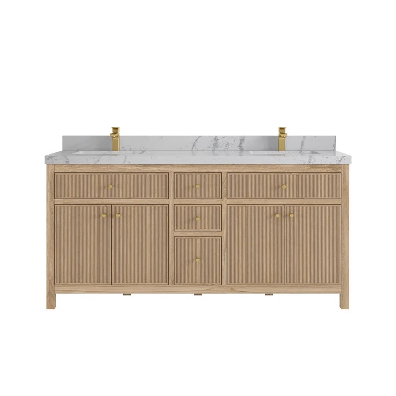 Sonoma 72'' Double Bathroom Vanity with Quartz Top | Wayfair North America
