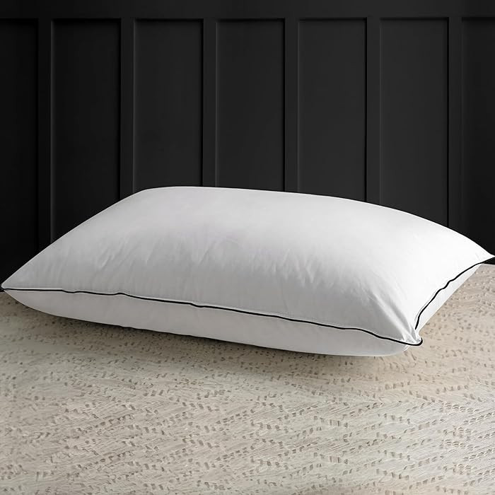 APSMILE Paquete de 1 almohada de plumas medianas firmes de plumón/poliéster tamaño estándar, ... | Amazon (US)