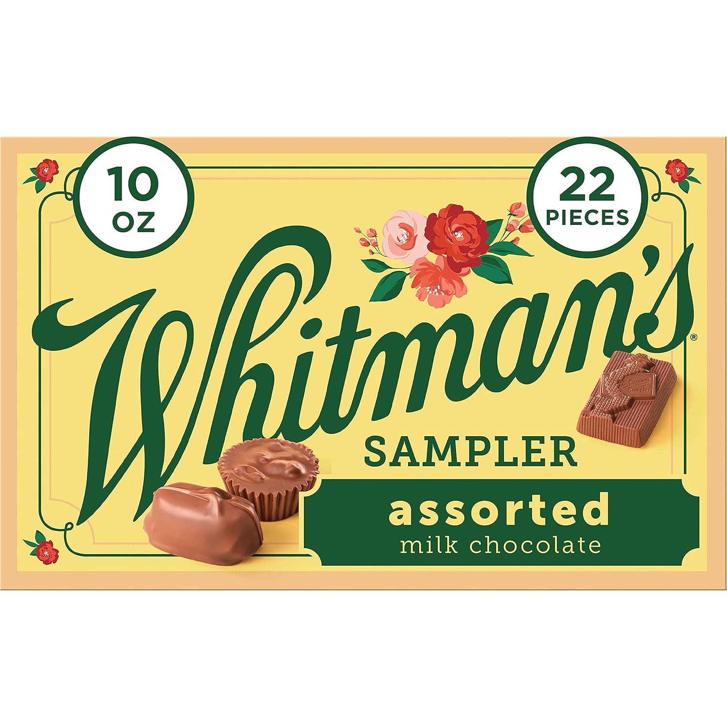Whitman's Sampler Mother's Day Milk Chocolates Gift Box, 10 Ounce (22 Pieces) | Amazon (US)
