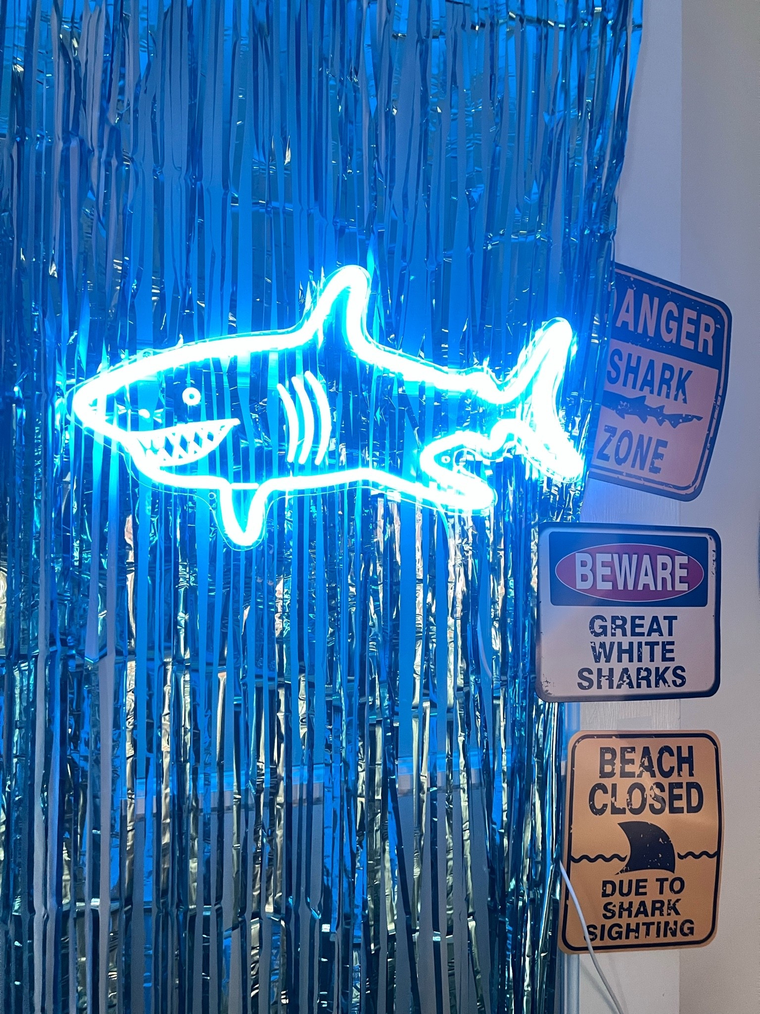 Shark light!
Perfect by the pool or for the party 
#sharkweek
#sharkdecor
#sharklight

#LTKdayinmylife #LTKHome #LTKSaleAlert