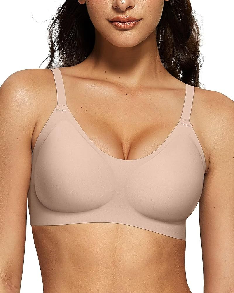 Vertvie Women's Seamless Wireless Bras No Underwire Smooth U Push Up Bra Full Coverage Support Br... | Amazon (US)