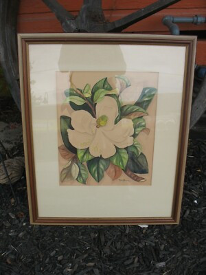 Original MILLIE DEARING 1906-1995 Athens Georgia GA artist MAGNOLIA watercolor | eBay US