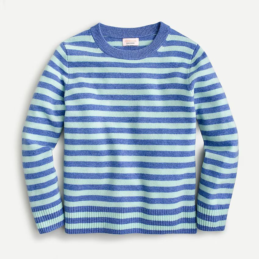 Kids' cashmere crewneck sweater in stripe | J.Crew US