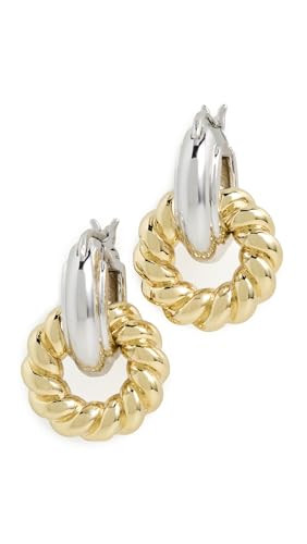 Luv Aj Women's The Two-Tone Rope Interlock Hoop Earrings | Amazon (US)