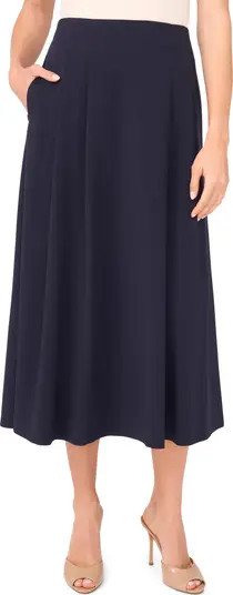 Pleated A-Line Midi Skirt | Nordstrom