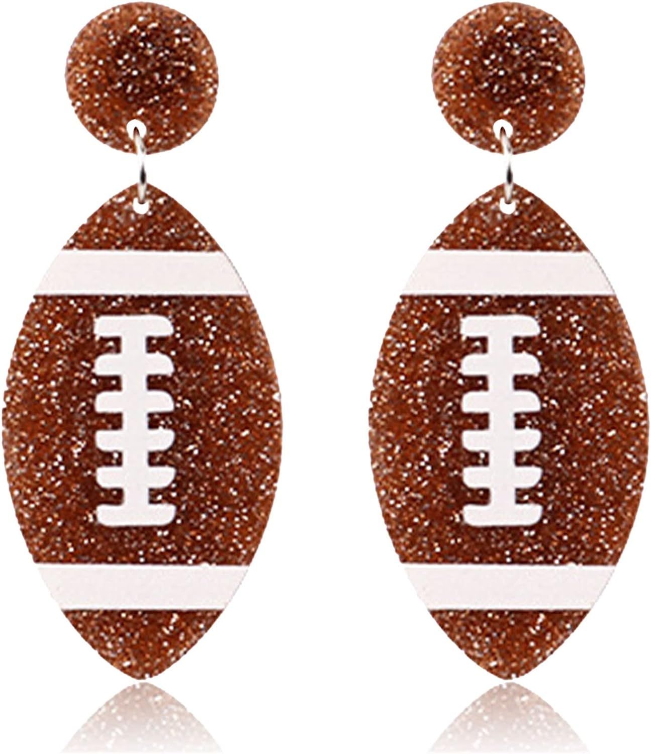 Acrylic Baseball Earrings Cool Punk Football Baseball Basketball Sports Drop Dangle Earrings Ligh... | Amazon (US)