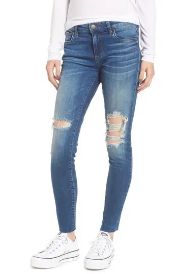 Women's Sts Blue Emma Raw Hem Ankle Skinny Jeans, Size 33 - Blue | Nordstrom