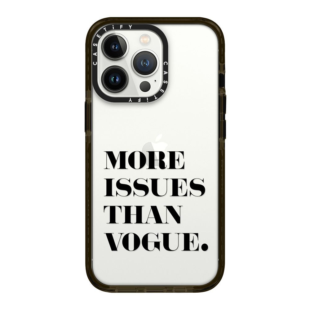 More issues than Vogue black typography by Girly Trend | Casetify