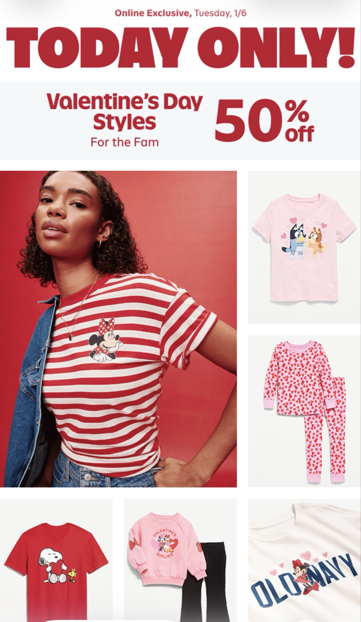 🚨 TODAY ONLY 🚨
Old Navy is doing 50% OFF ALL Valentine’s Day clothes and pajamas 💕
This is the perfect time to grab cute fits, cozy PJs, and matching sets before the sale ends.
I linked all my favorites on LTK!

#oldnavy #valentinesday #oldnavysale #valentinespajamas #holidayfashion #LTKfinds #LTKsale #shoppingfavorites #onlineshopping #valentinesvibes #ShoppingWithPriiincesss #Atlantamom #AtlantaCreator #Atlantacontentcreators


#LTKKids #LTKSeasonal #LTKSaleAlert