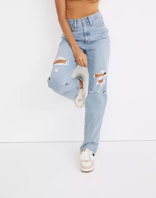 Tall Baggy Straight Jeans in Earlhurst Wash: Ripped Edition | Madewell