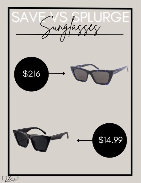 This save vs splurge is one of my favorite finds with these designer sunglasses dupes.  They are a great bargain find for spring sunglasses. 

#LTKFind #LTKSeasonal #LTKstyletip
