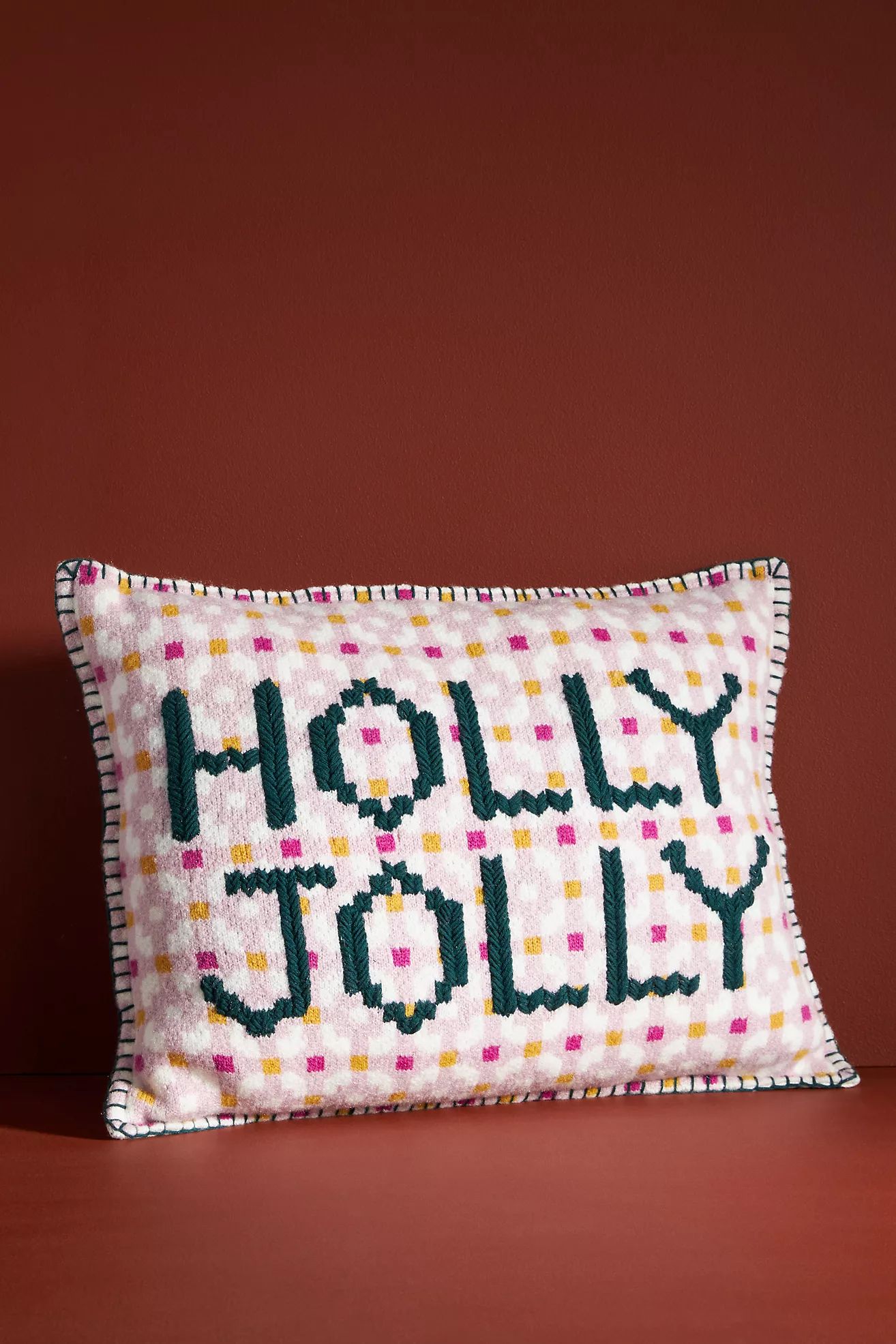 Wintry Embroidered Pillow | Anthropologie (US)