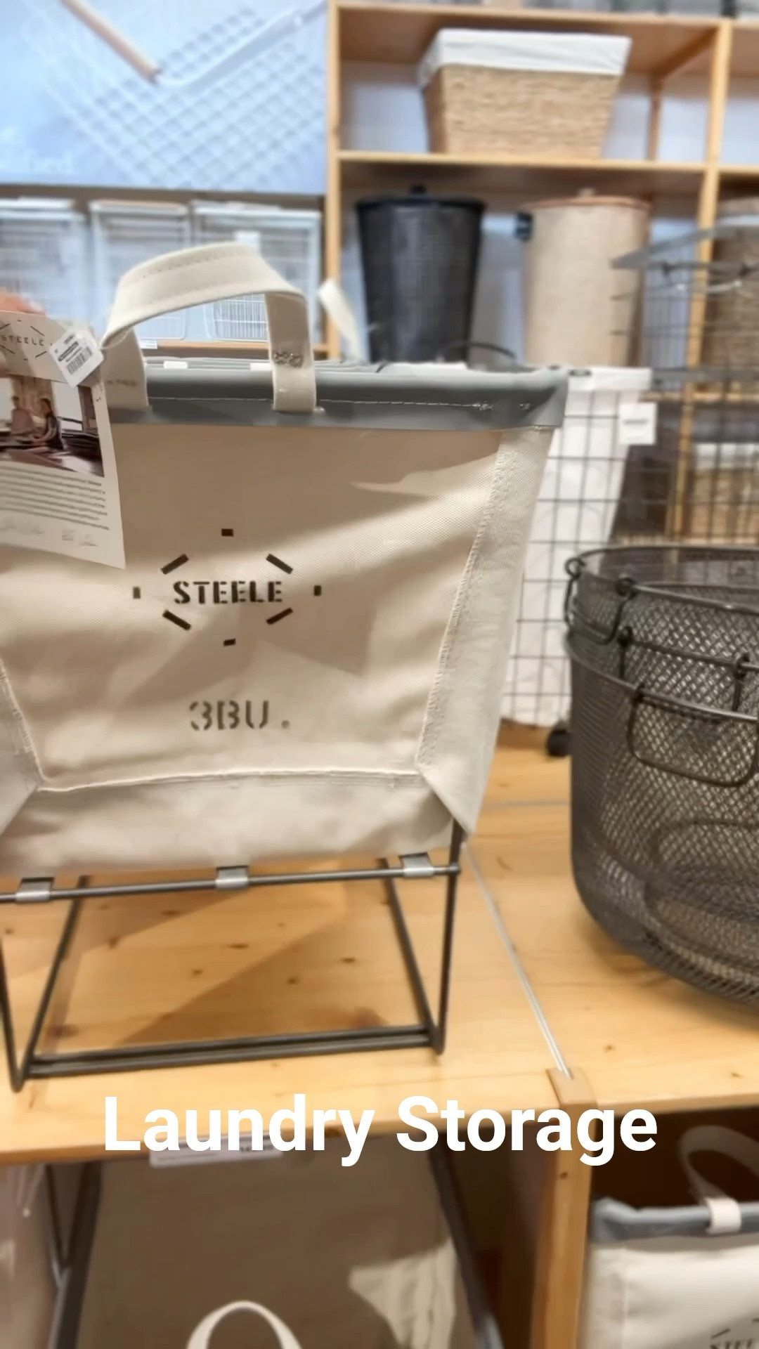 Laundry Storage - Steele rolling hamper with wheels. Container store rattan hamper.

#LTKFamily #LTKHome