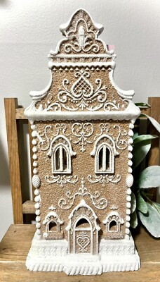 New 14” Cupcakes & Cashmere Lace Neutral Slim Gingerbread Cookie House Christmas | eBay US
