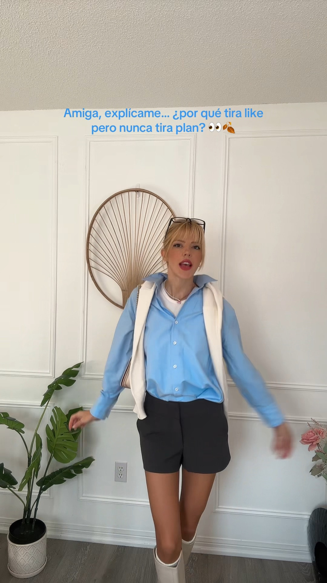 The cutest Fall outfits with fall basics!! You can easily recreate this look 

Autumn grey shorts blue shirt capsule wardrobe 

#LTKdatenight #LTKcanada #LTKstyletip