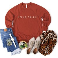 Hello Fall Sweatshirt, Leaf Shirt, Cozy Bella Canvas Pumpkin Patch Autumn Sweater | Etsy (US)