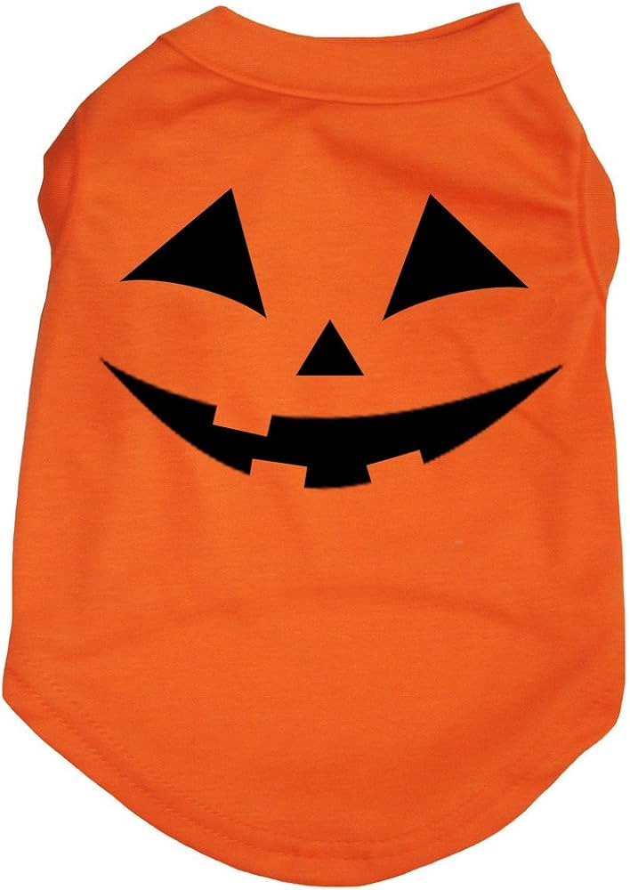 Petitebella Pumpkin Face Puppy Dog Shirt (Orange, Medium) | Amazon (US)