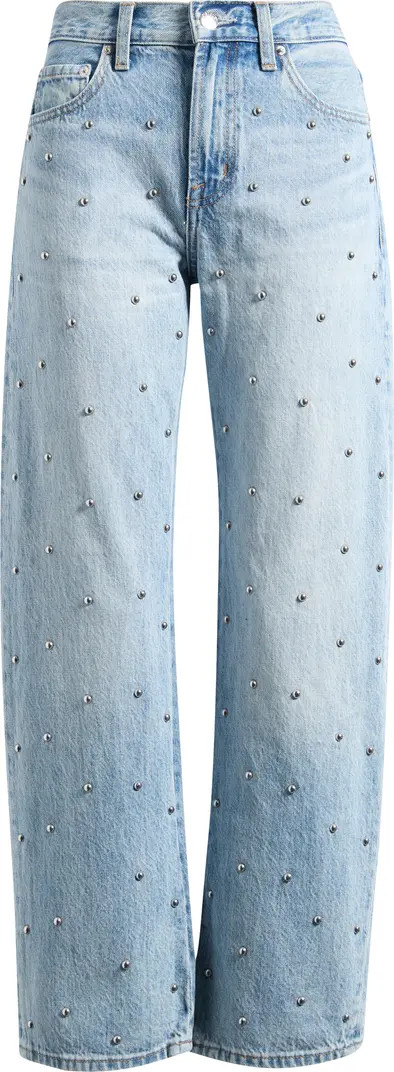 Lexi Stud Straight Leg Jeans | Nordstrom