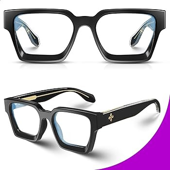 VISOONE Blue Light Blocking Glasses Rectangle Chic Preppy Look MultiColor Frame for Women Men RIV... | Amazon (US)