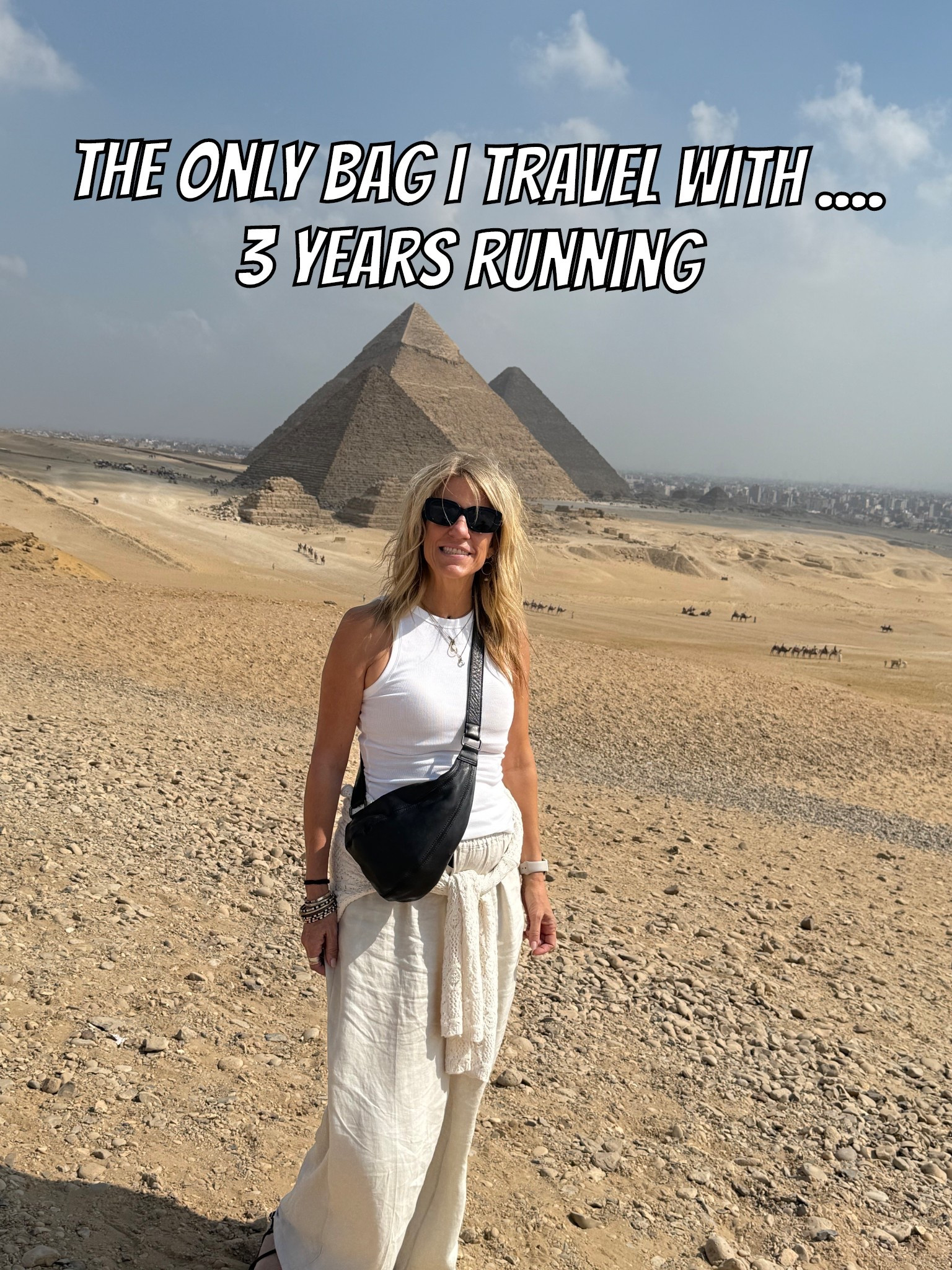 Three years. Every single trip. Croatia, Egypt, Budapest and everywhere in between. This little sling goes with me everywhere — hands free all day from sightseeing to dinner without ever switching bags. You would not believe how much fits inside. One of the best travel investments I have ever made. Linked below 👇
#LTKtravel #LTKitbag #LTKstyletip #LTKfindsunder500

#LTKOver40