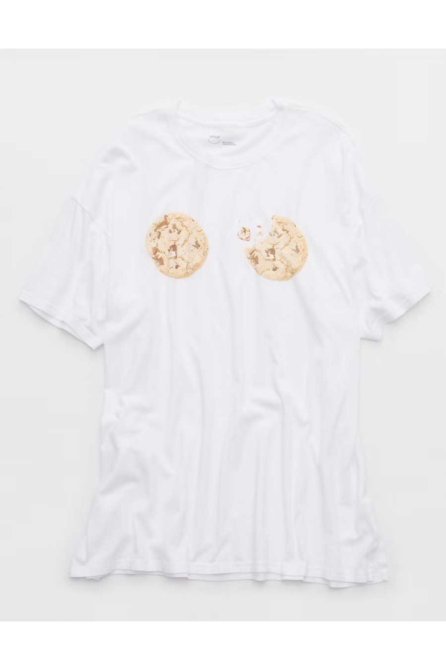 Aerie Sleep Happens Night Tee Women's Frosty Cream XS | American Eagle Outfitters (US & CA)