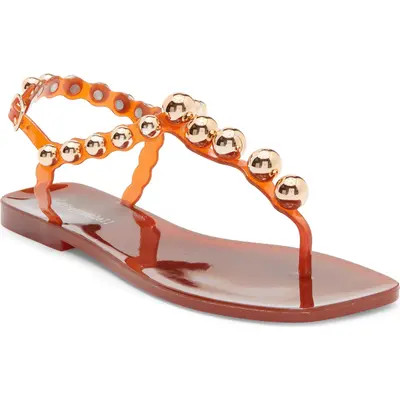 Jeffrey Campbell Plated Embellished Sandal in Black Shiny Silver at Nordstrom, Size 8 | Nordstrom