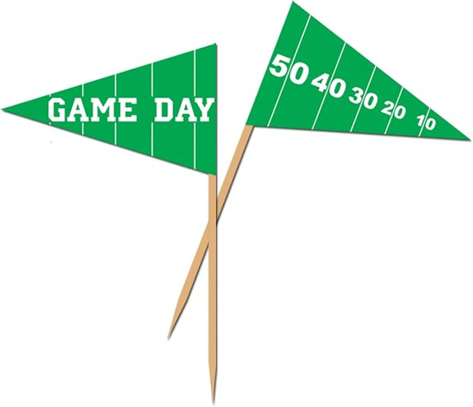 Beistle 100 Piece 2.5" Touchdown Football Food Picks for Snacks and Appetizers, Sports Field Deco... | Amazon (US)