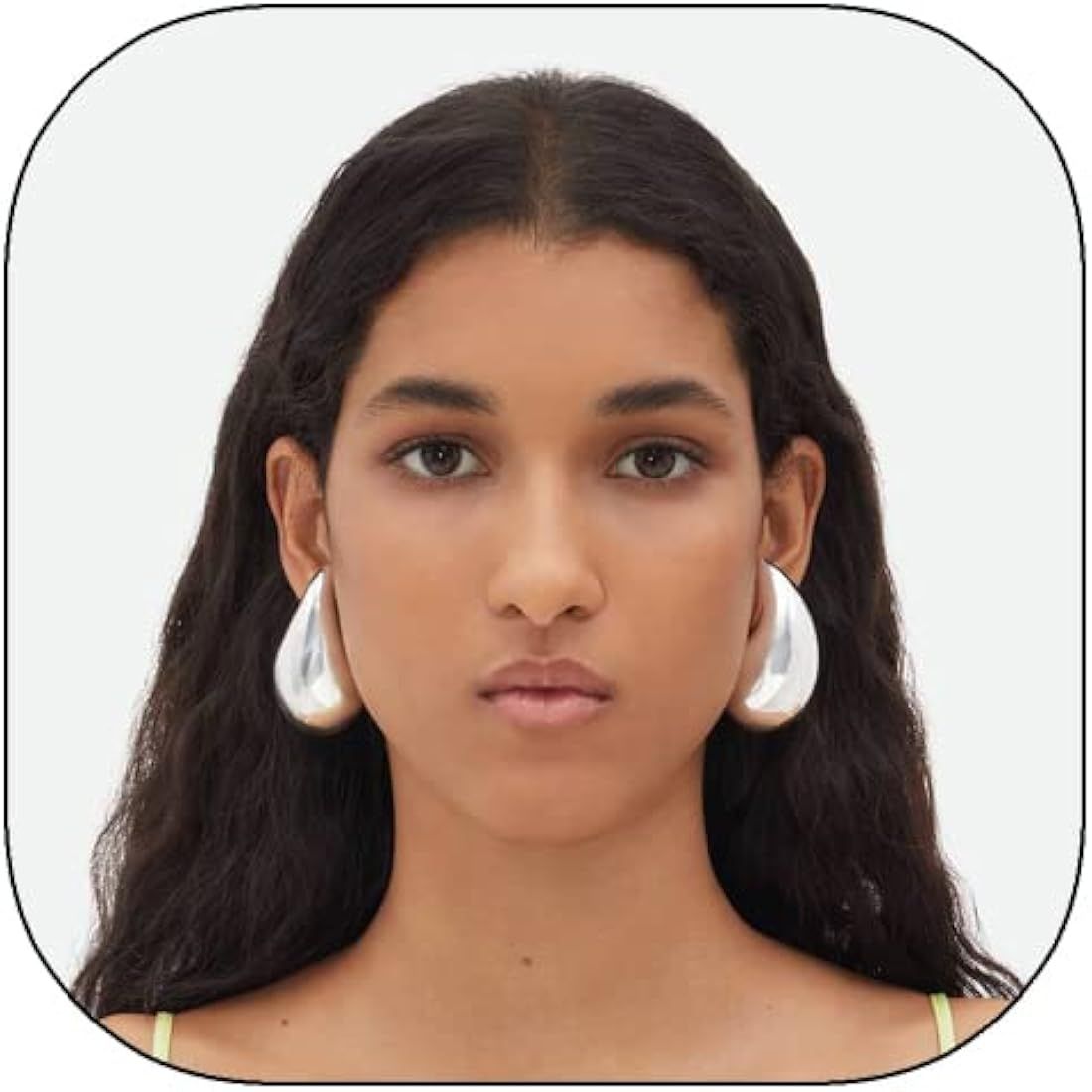 Tear Drop Bottega Earring Dupes Extra Large, Trendy Chunky Gold Hoop Earrings For Women Sensitive... | Amazon (US)
