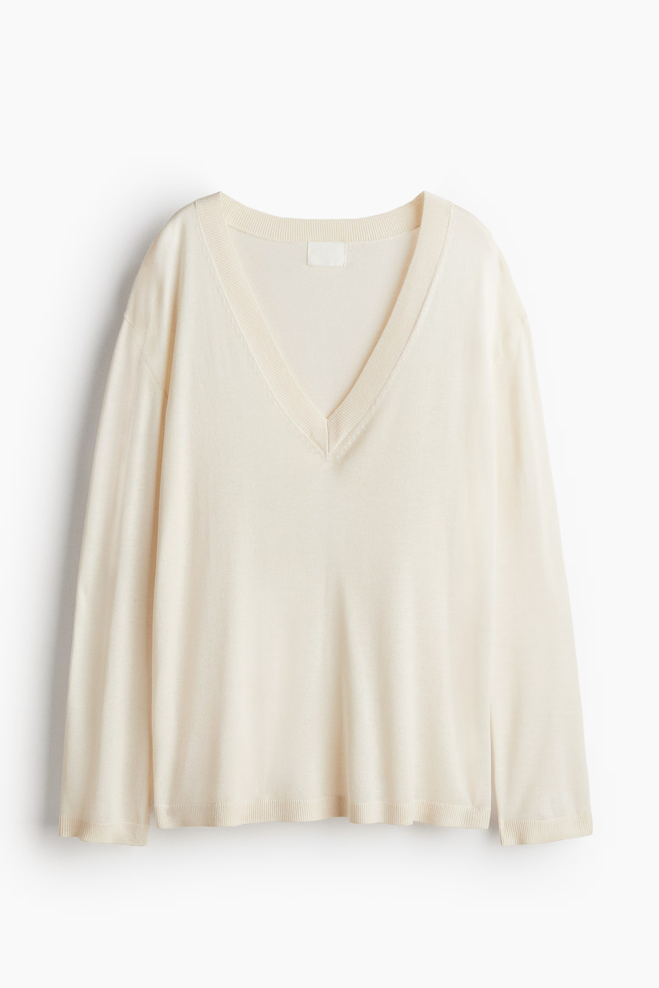 V-neck jumper - Cream - Ladies | H&M GB | H&M (UK, MY, IN, SG, PH, TW, HK)