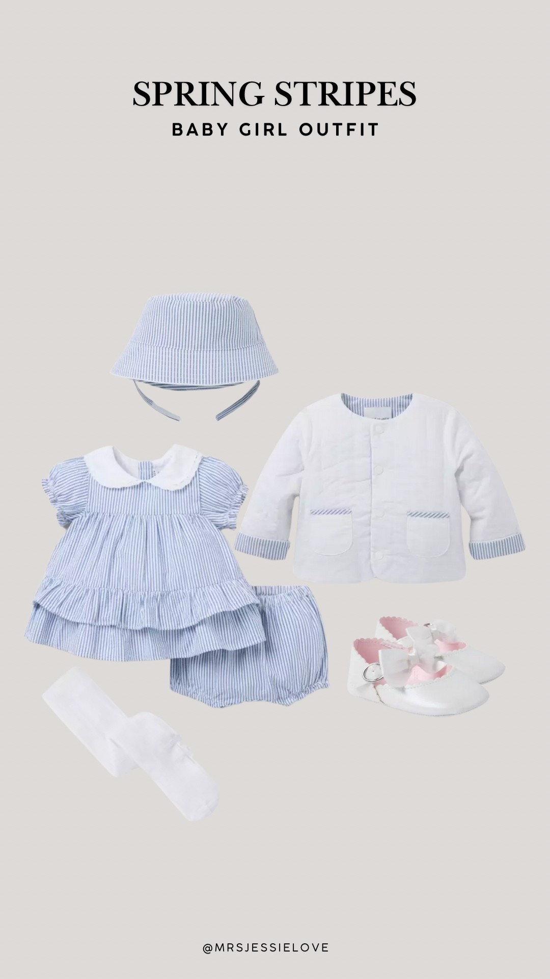 Spring stripes baby girl outfit 

#LTKKids #LTKBaby #LTKBump