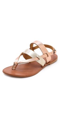 Joie A La Plage Positano Metallic Flat Sandals | Shopbop