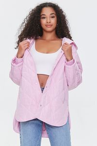 Quilted Button-Front Hooded Jacket | Forever 21 (US)