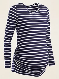 Maternity Striped Long-Sleeve Tee | Old Navy (US)