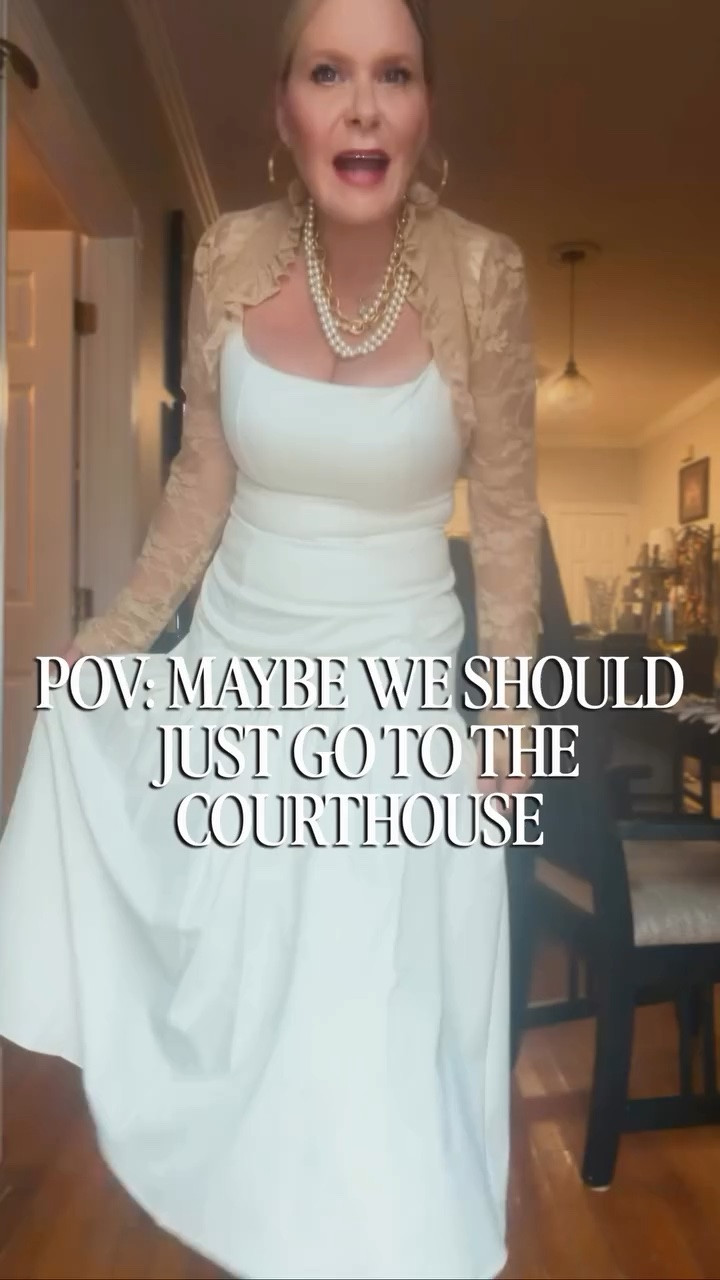 One of the last special dinners before “I do.” 🤍 Rainy weather may not give the best lighting, but trust me… we are glowing with excitement over here.

Wore this affordable “look for less” version of a classic House of CB style. 

Added metallic heels, lace details, pearls and a little bridal drama. Meanwhile Don showed up in a traditional New Orleans white linen suit looking like the groom he is. 🥂

Midlife brides deserve the moments, the magic, and the outfits too. ✨

#MidlifeBride #WeddingWeek #BridalStyle #lookforless #neworleansbride