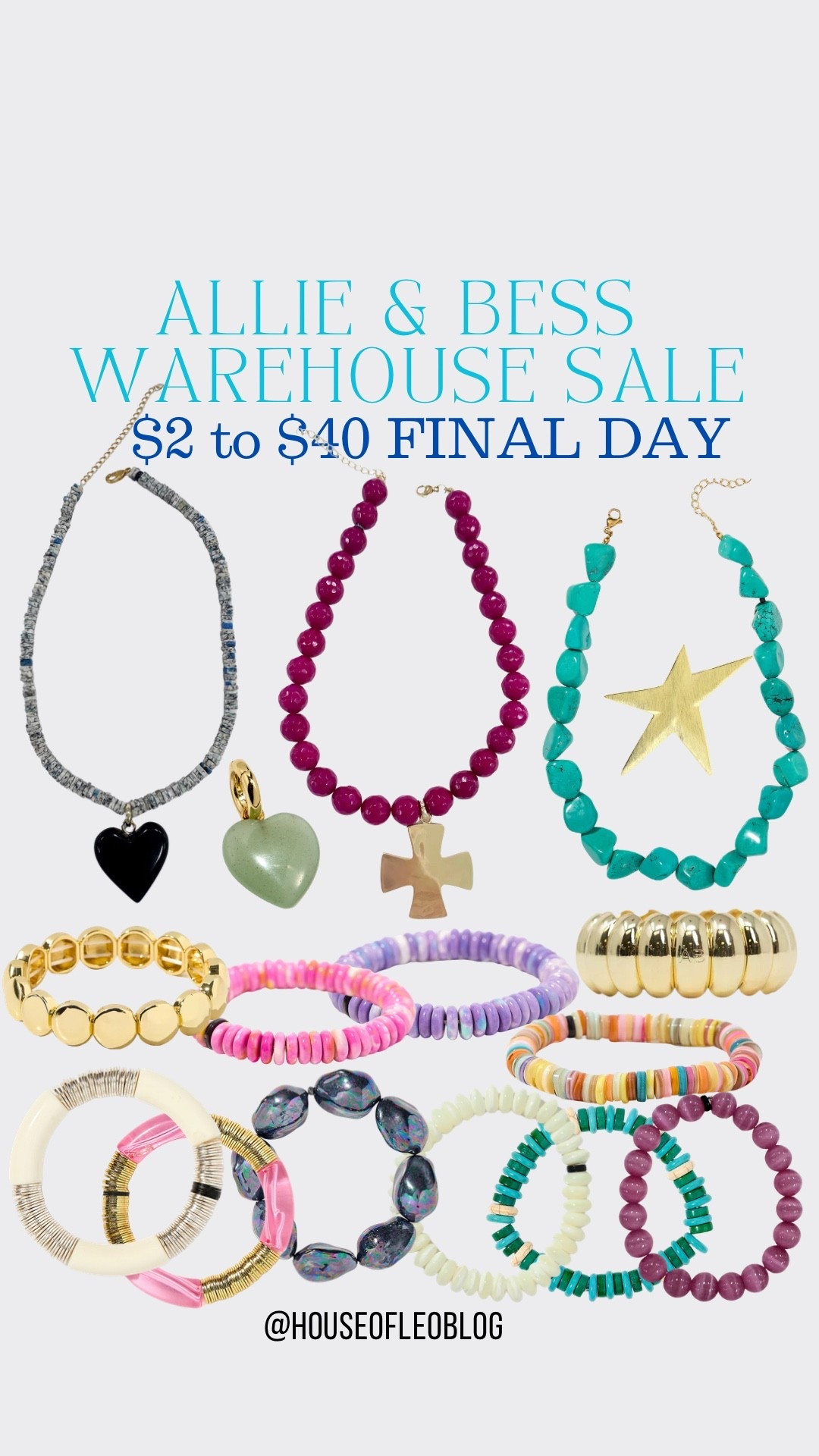 Final day for the spring cleaning sale! $2 to $40 in cart. Beaded bracelets, heart, necklace, cross necklace.

#LTKSaleAlert