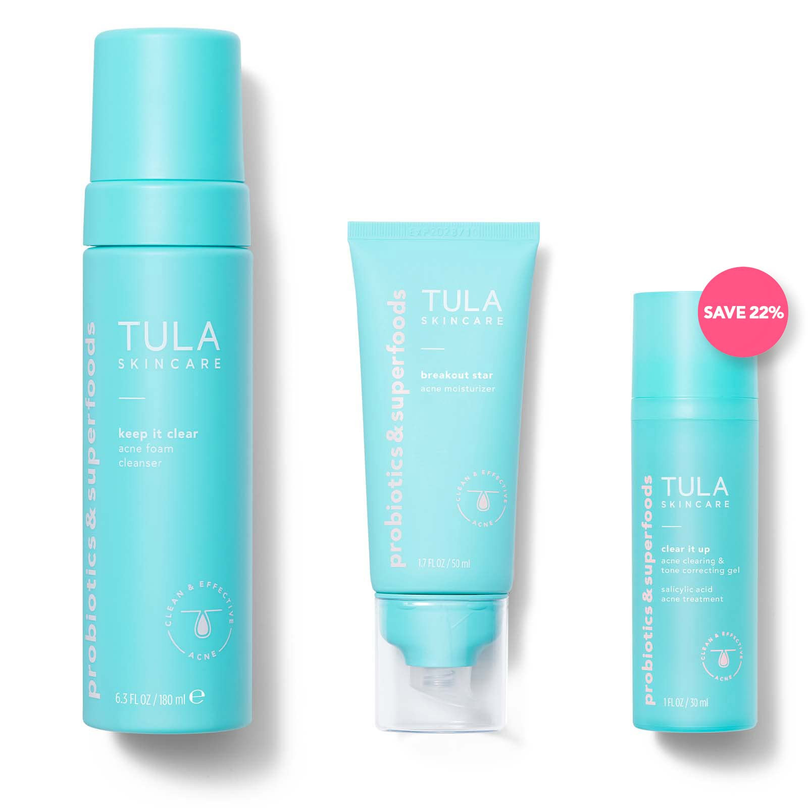 TULA Skin Care Acne Heroes Level 3 Acne Clearing Routine | An Effective, Gentle, and Complete Acne-C | Amazon (US)