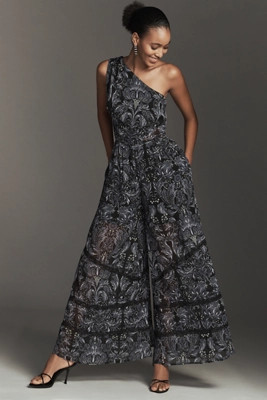 By Anthropologie One-Shoulder Printed Jumpsuit | Anthropologie (US)