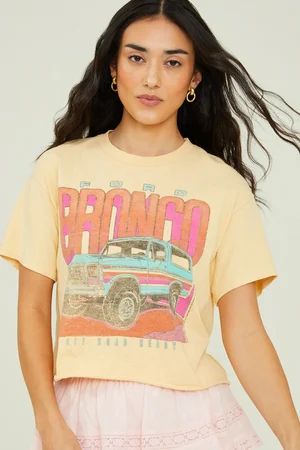 Bronco '79 Cropped Tee in Gold | Altar'd State | Altar'd State