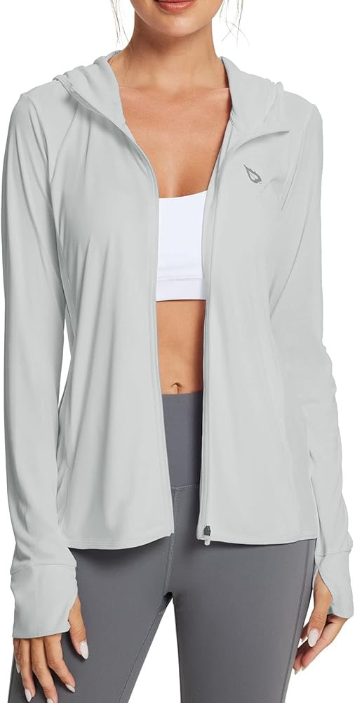 baleaf Women's Sun Protection Jacket Hoodie Clothing Lightweight Long Sleeve Sun Cover Up Shirt | Amazon (US)