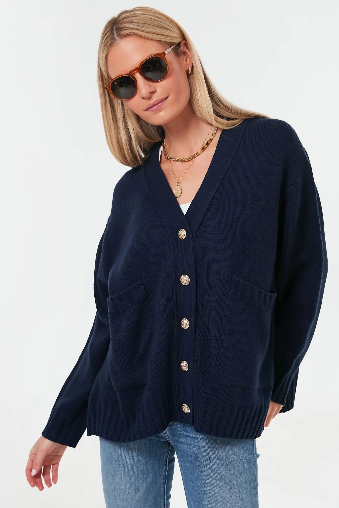 Navy Slone Cardigan | Tuckernuck (US)