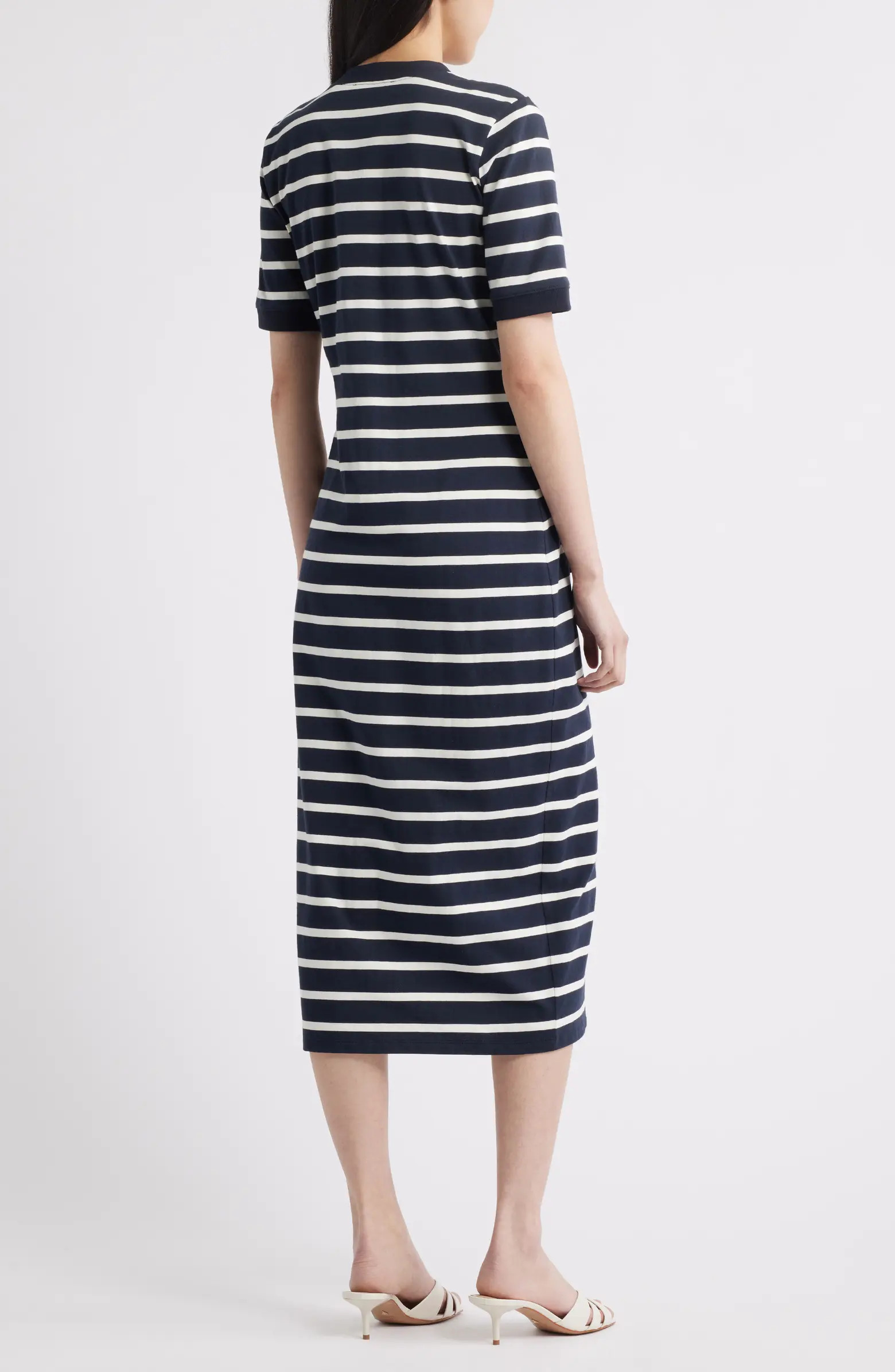 FRAME The Striped Sailor Organic Cotton Midi Dress | Nordstrom | Nordstrom