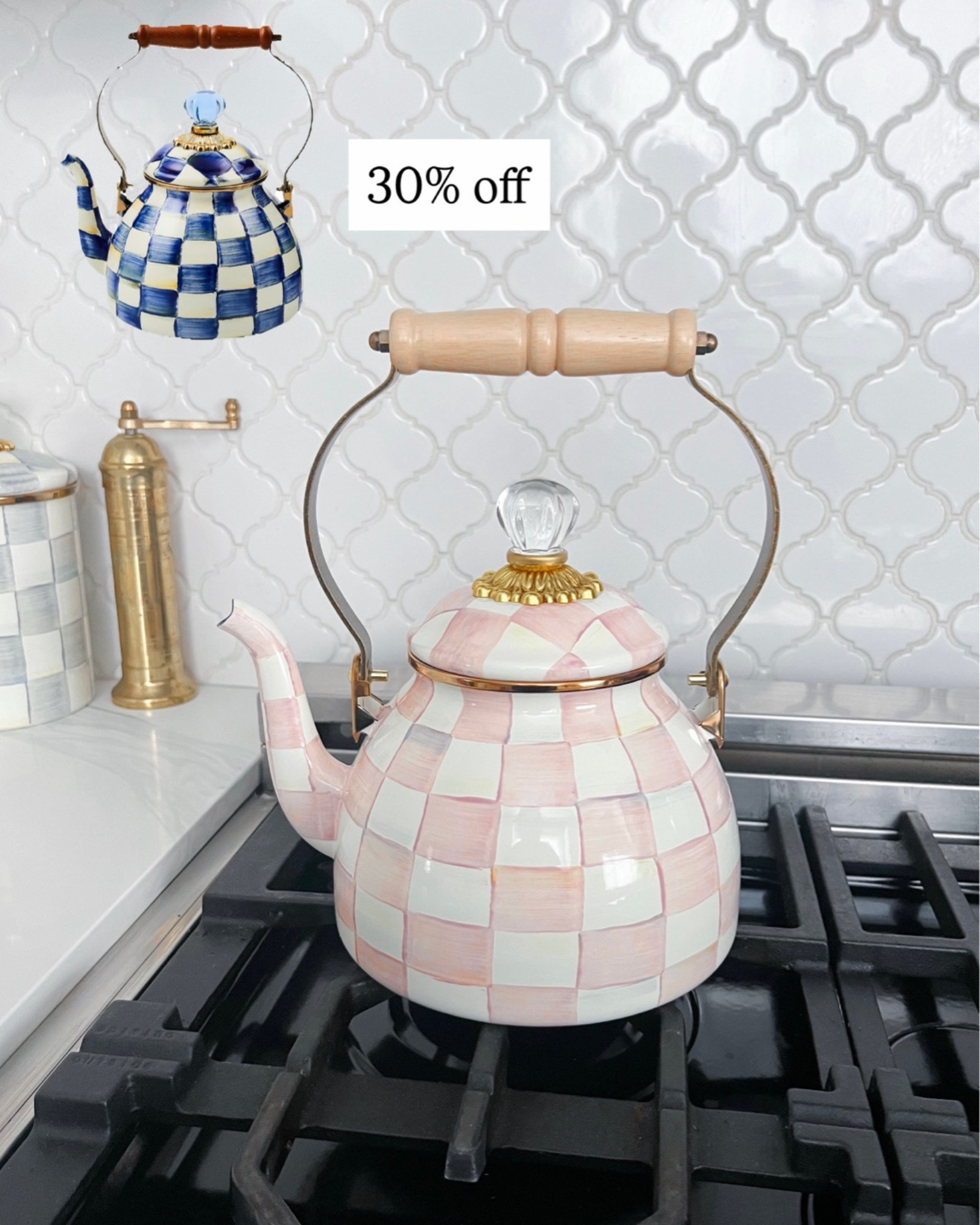 $51 off the Mackenzie Childs tea kettle 💙🤍

#LTKHome #LTKSaleAlert