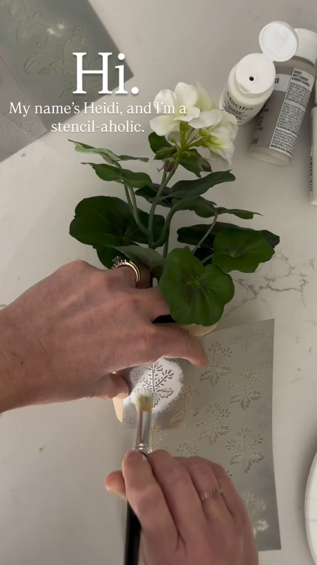 Hi. My name’s Heidi, and I’m a stencil-aholic.