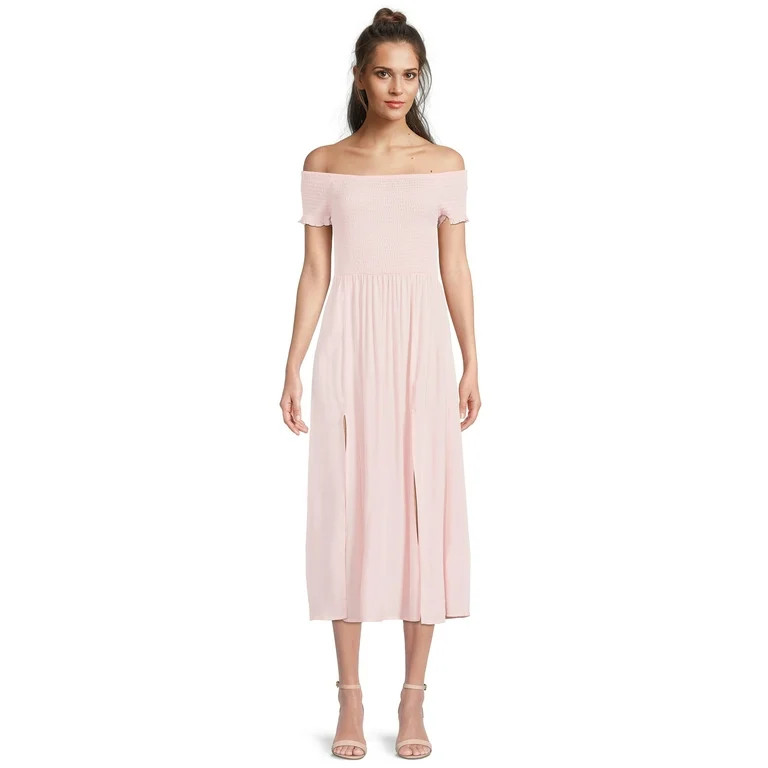 Nine.Eight Women's Off The Shoulder Smocked Dress | Walmart (US)